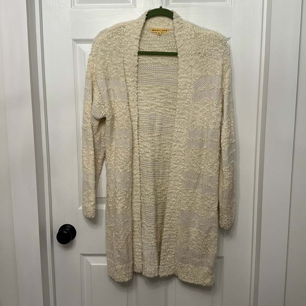 Mesh + Lace cardigan. XL